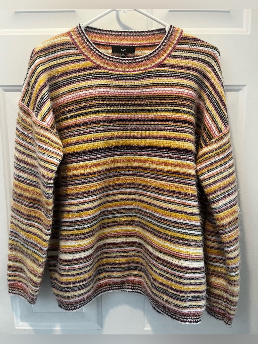 Fate Striped Crewneck Sweater – Yellow Multi
